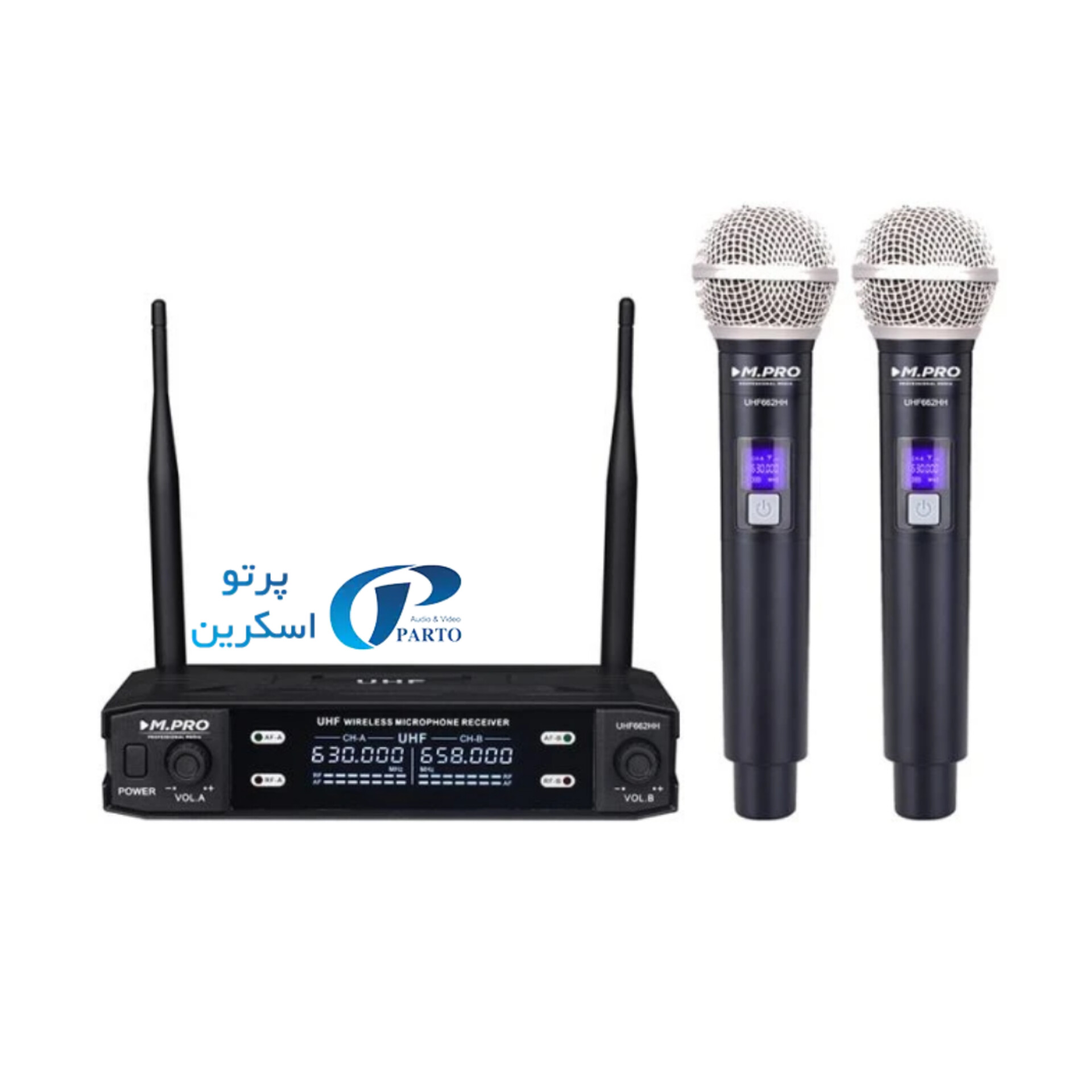 میکروفون دوکانال بیسیم ام پرو UHF662HH میکروفون دوکانال بیسیم ام پرو UHF662HH