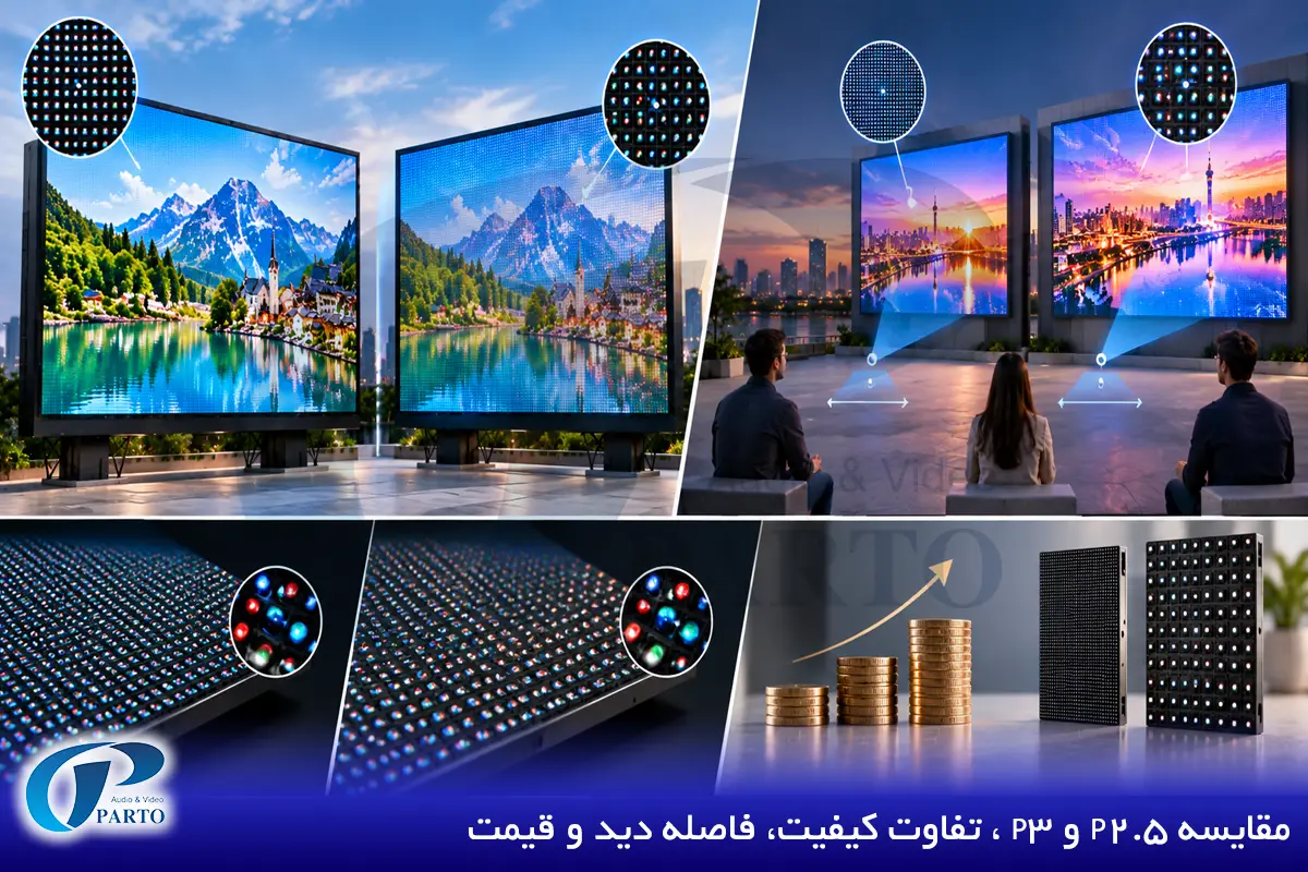 مقایسه P2.5 و P3 ، تفاوت کیفیت، فاصله دید و قیمت